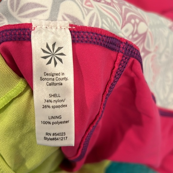 🔥Athleta Pink and purple Athletic Shorts Moisture-Wicking Design - Picture 8 of 8